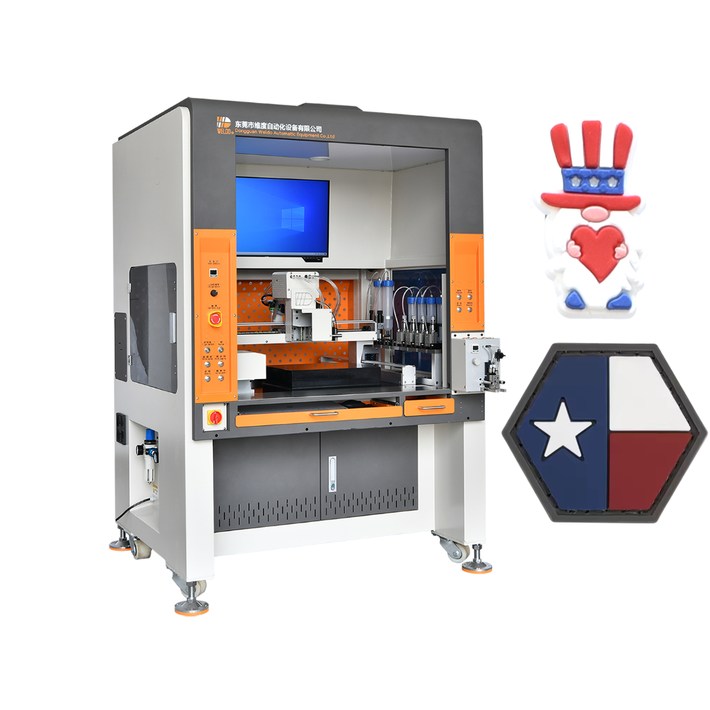 soft pvc rubber patch filling machine for product prototyping